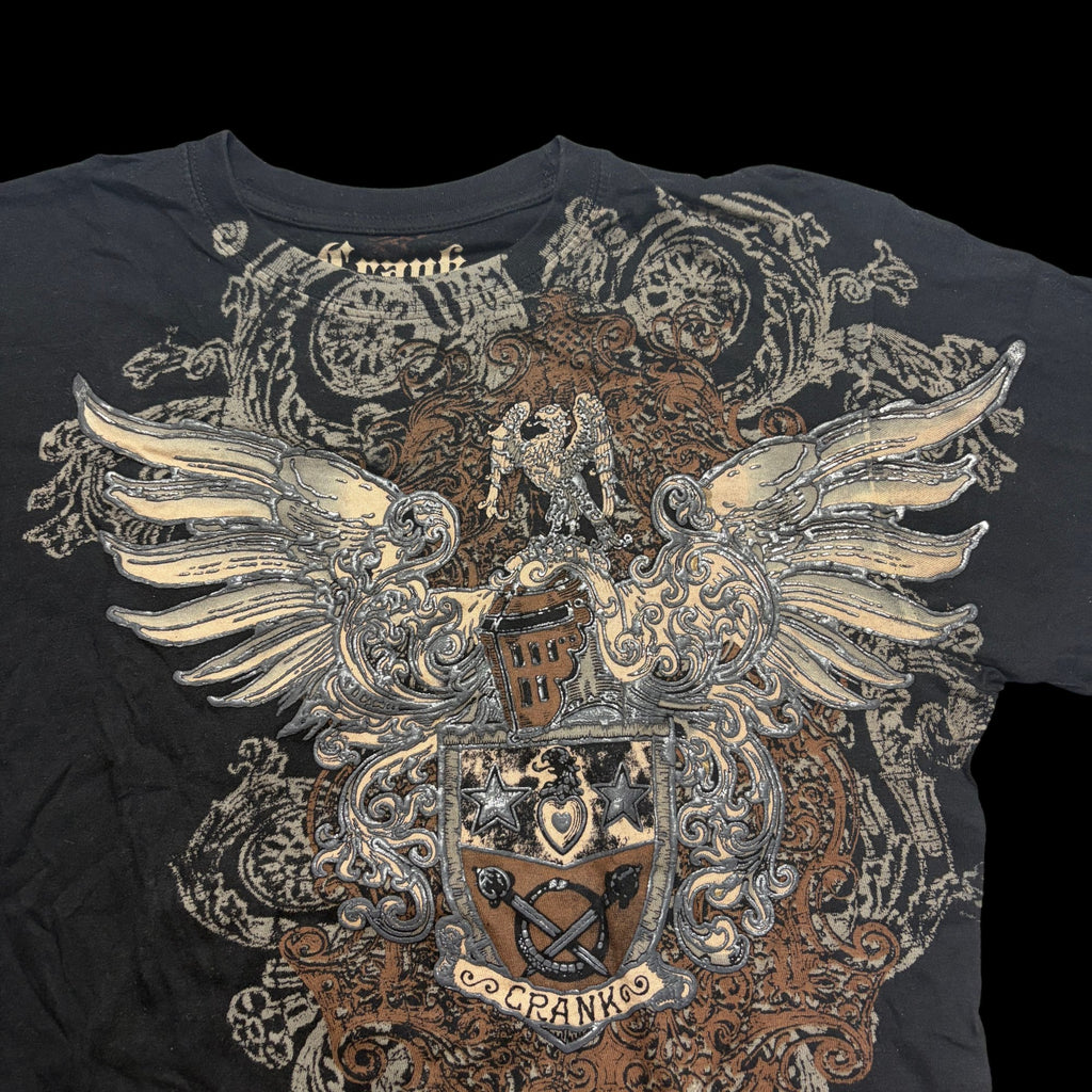 Crank All Over Graphic Short Sleeve T-Shirt Black