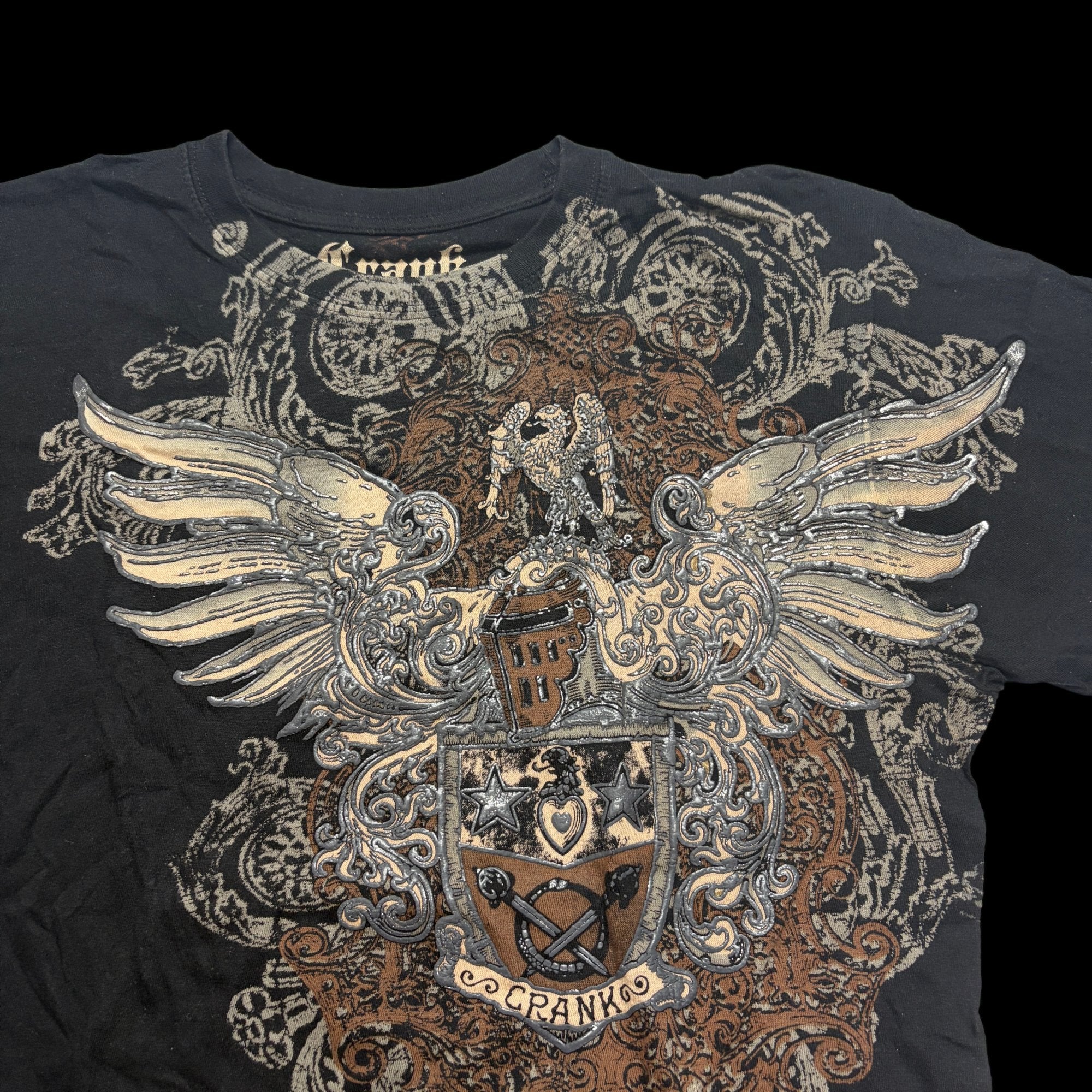 Crank All Over Graphic Short Sleeve T-Shirt Black
