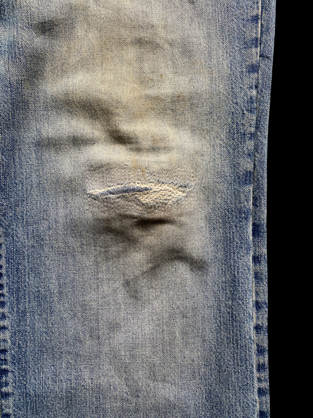 Akademiks Distressed Denim Wide Leg Jeans Blue