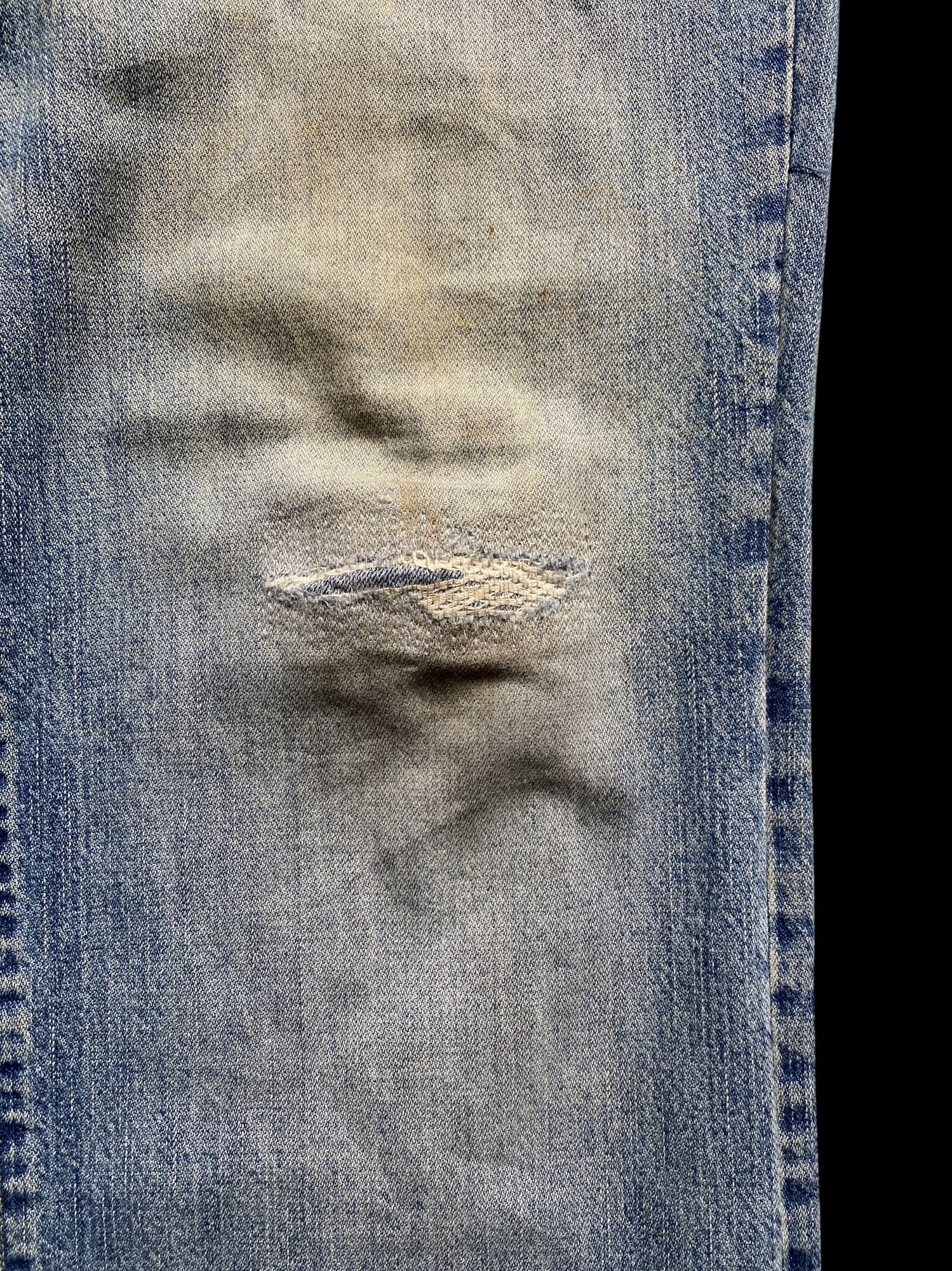 Akademiks Distressed Denim Wide Leg Jeans Blue