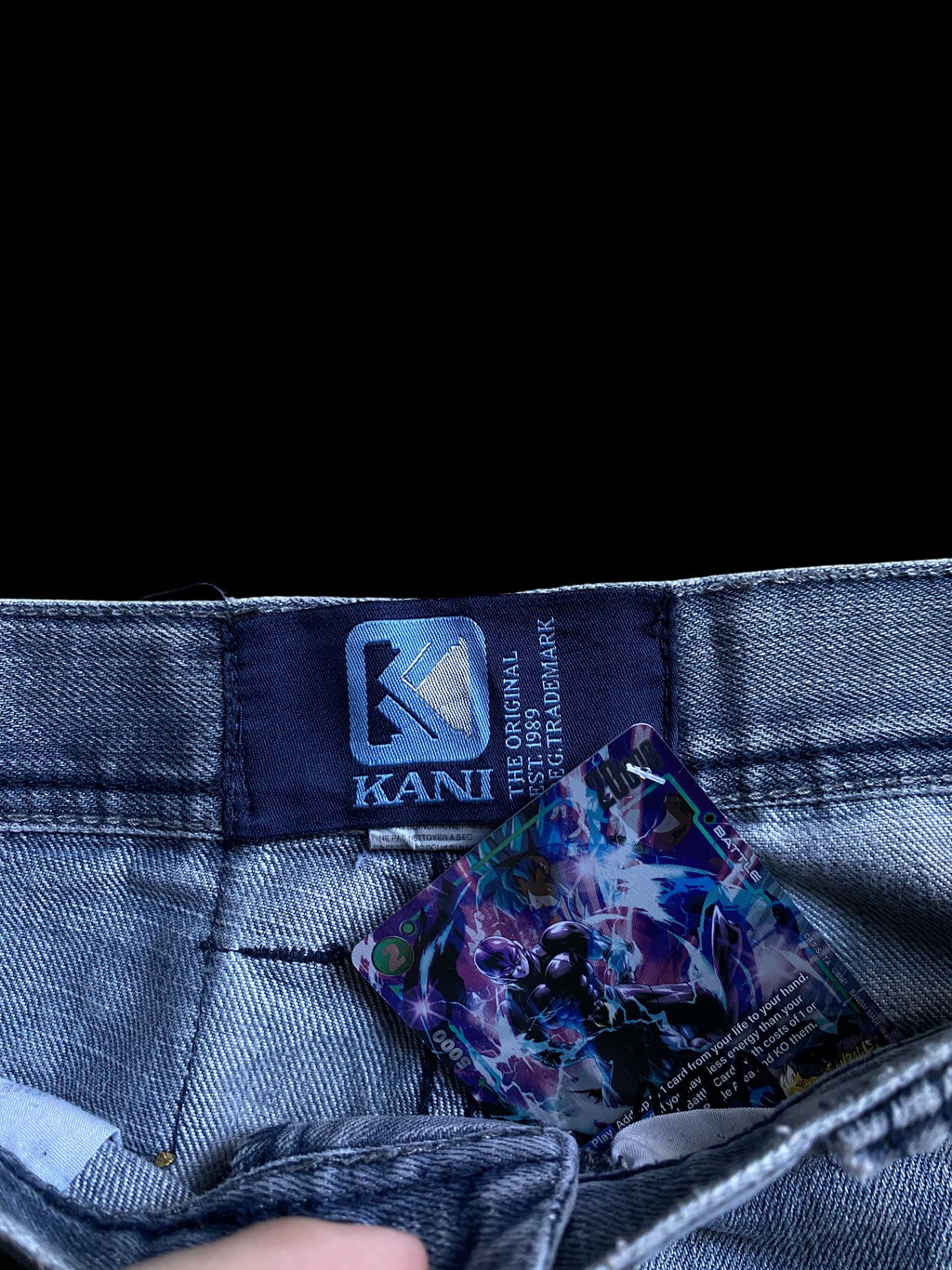 Vintage Karl Kani Distressed Denim Jeans Blue