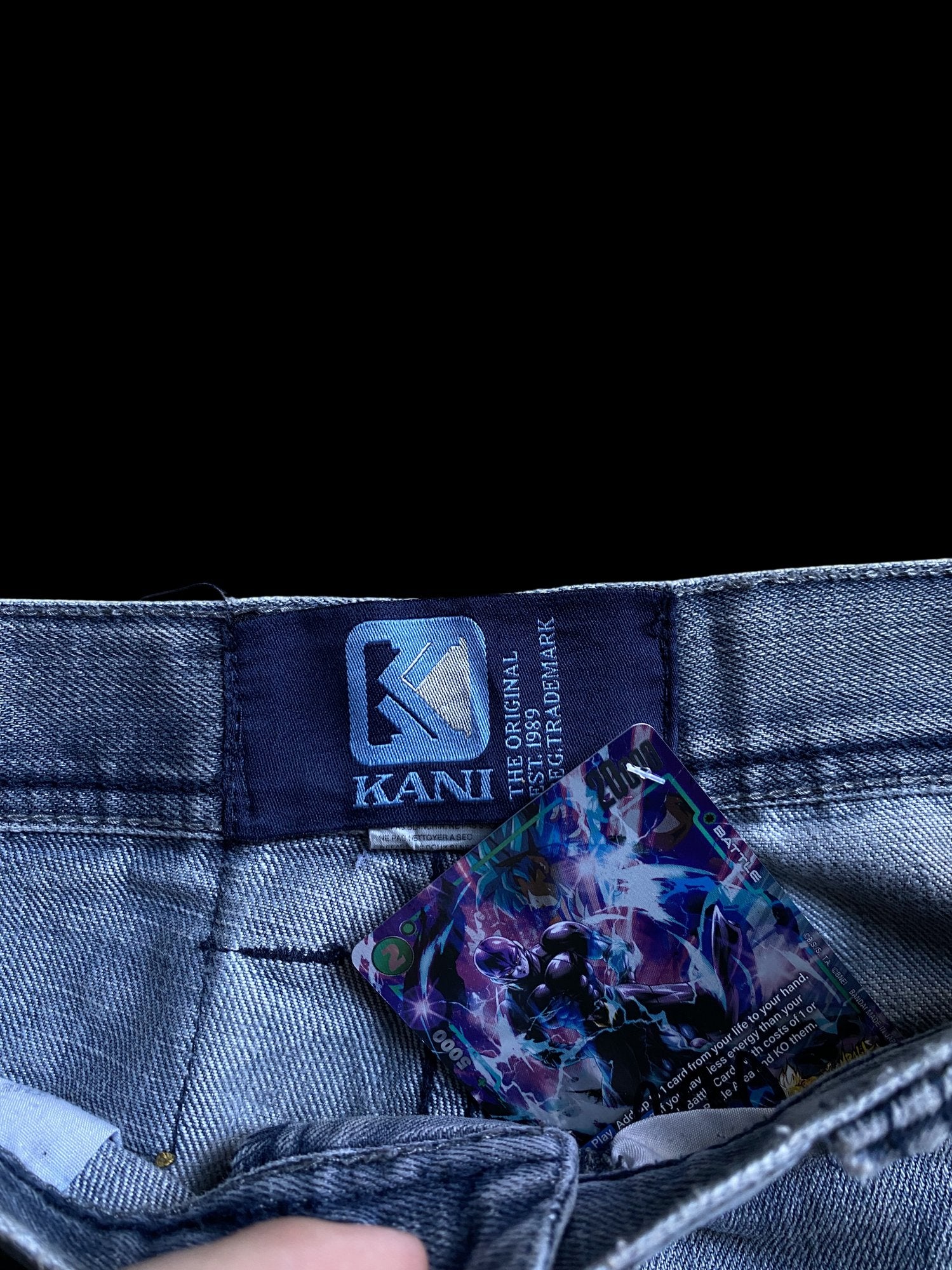 Vintage Karl Kani Distressed Denim Jeans Blue