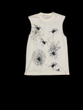Graphic Sleeveless Spider Web T-Shirt White