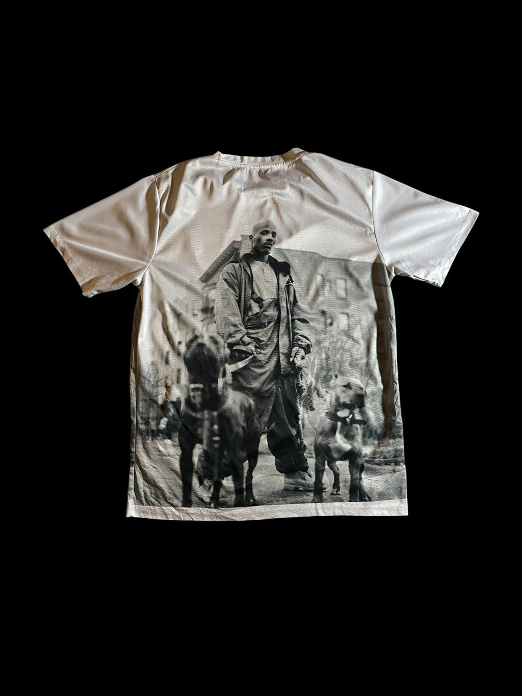 Graphic Print T-Shirt Black White
