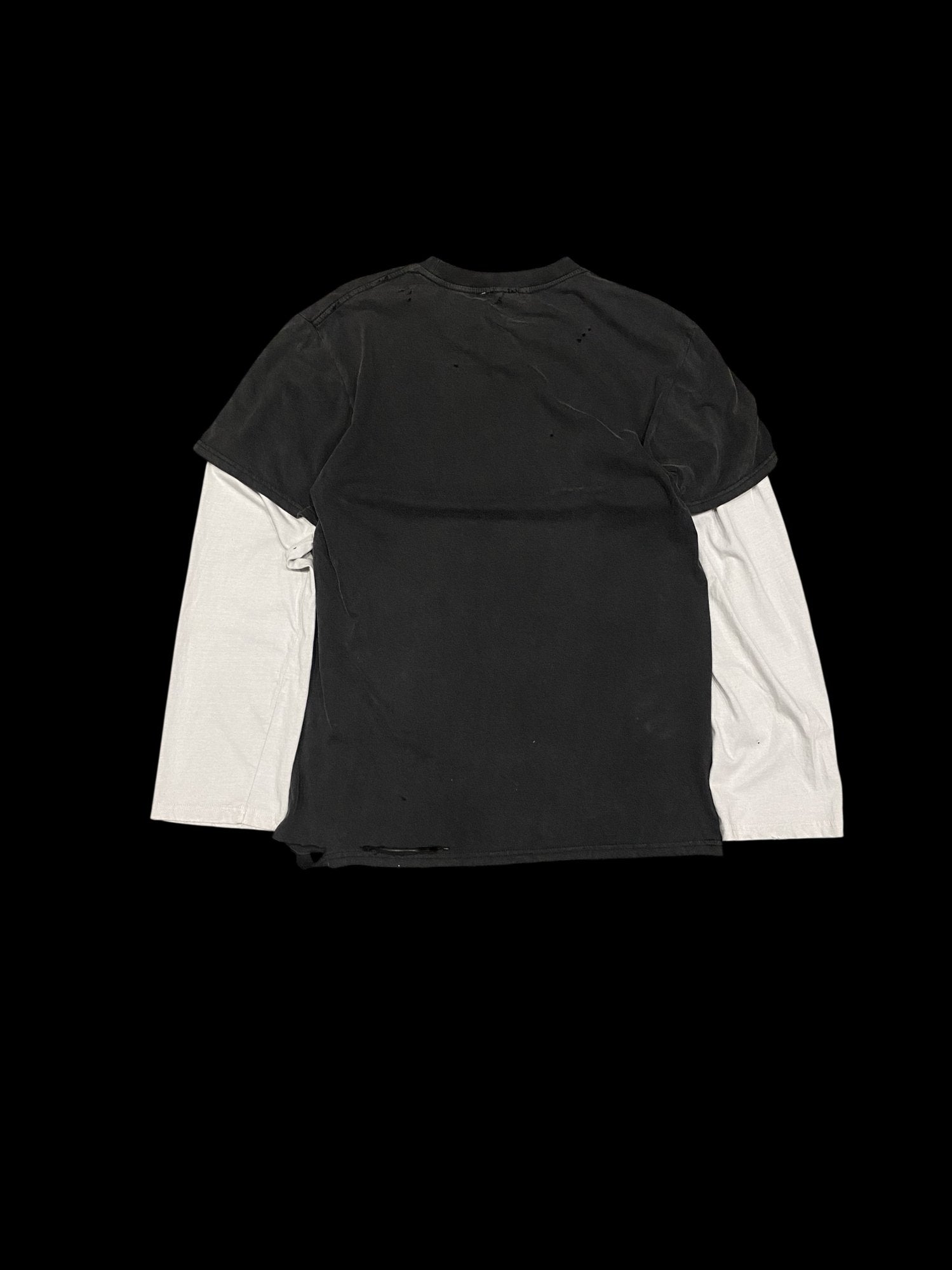 Graphic Long Sleeve Layered T-shirt Black