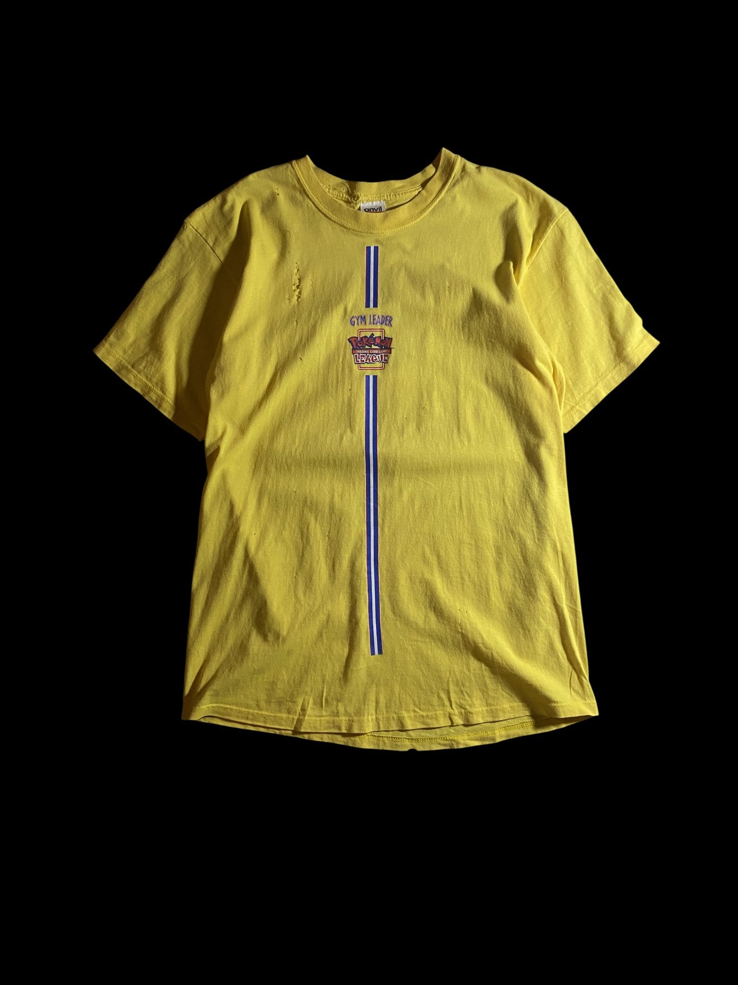 Vintage 90's Anvil Pokémon Gym Leader Graphic T-Shirt Yellow