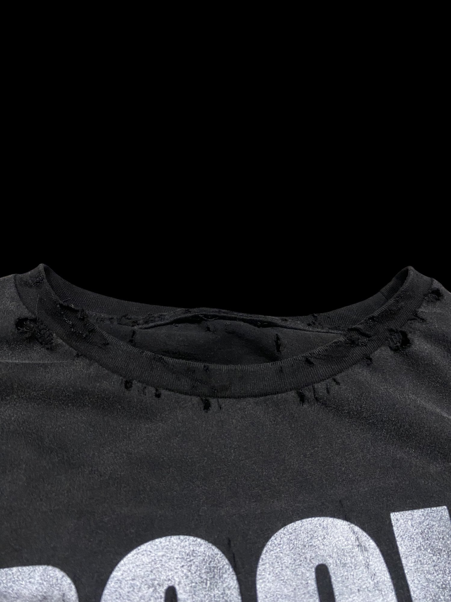 Distressed Rockstar Made Graphic Long Sleeve Shirt Black