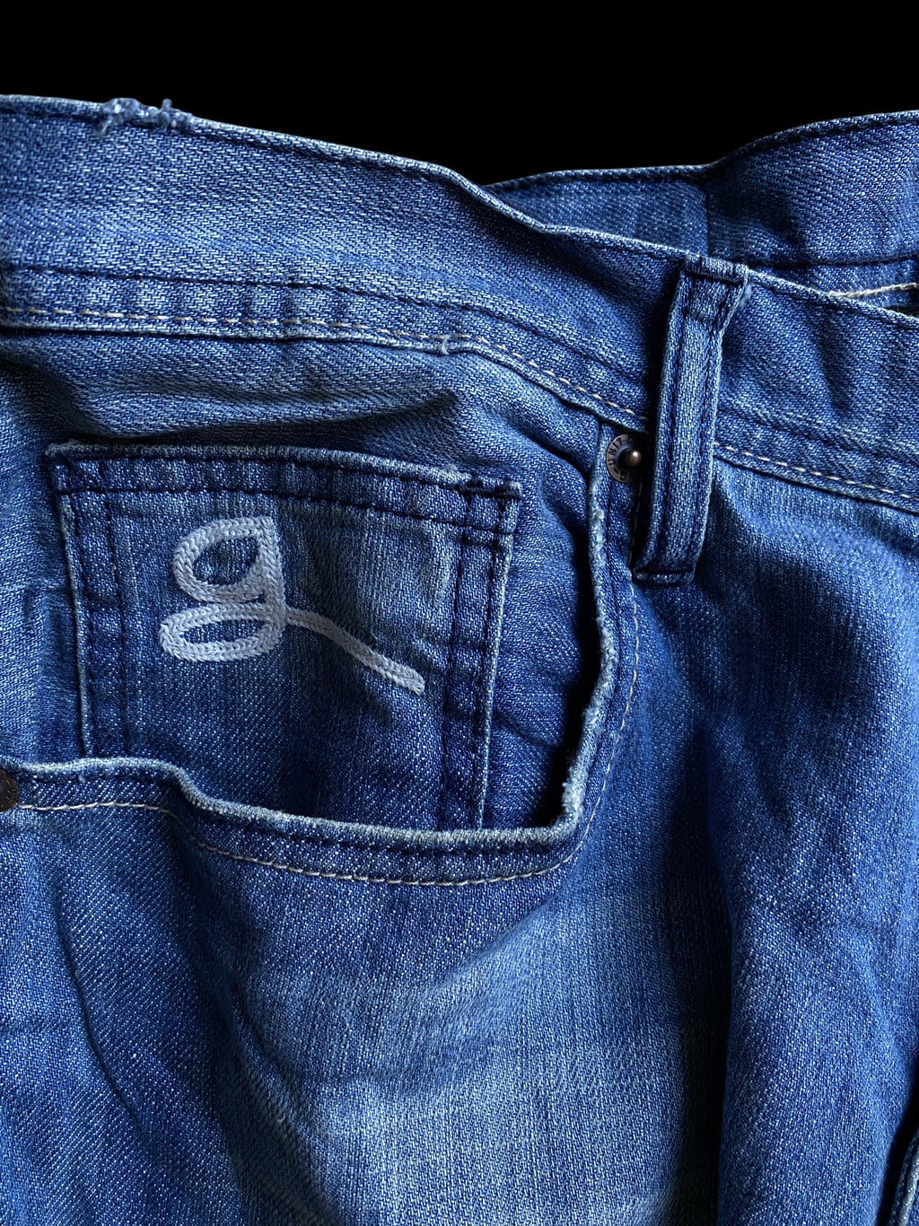 G-Unit 00's Logo Graphic Denim Jeans Blue