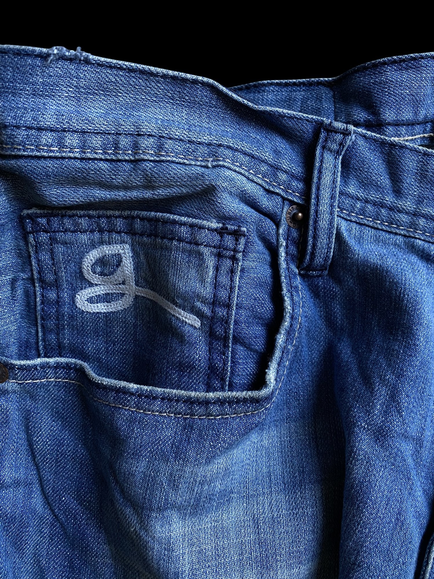 G-Unit 00's Logo Graphic Denim Jeans Blue