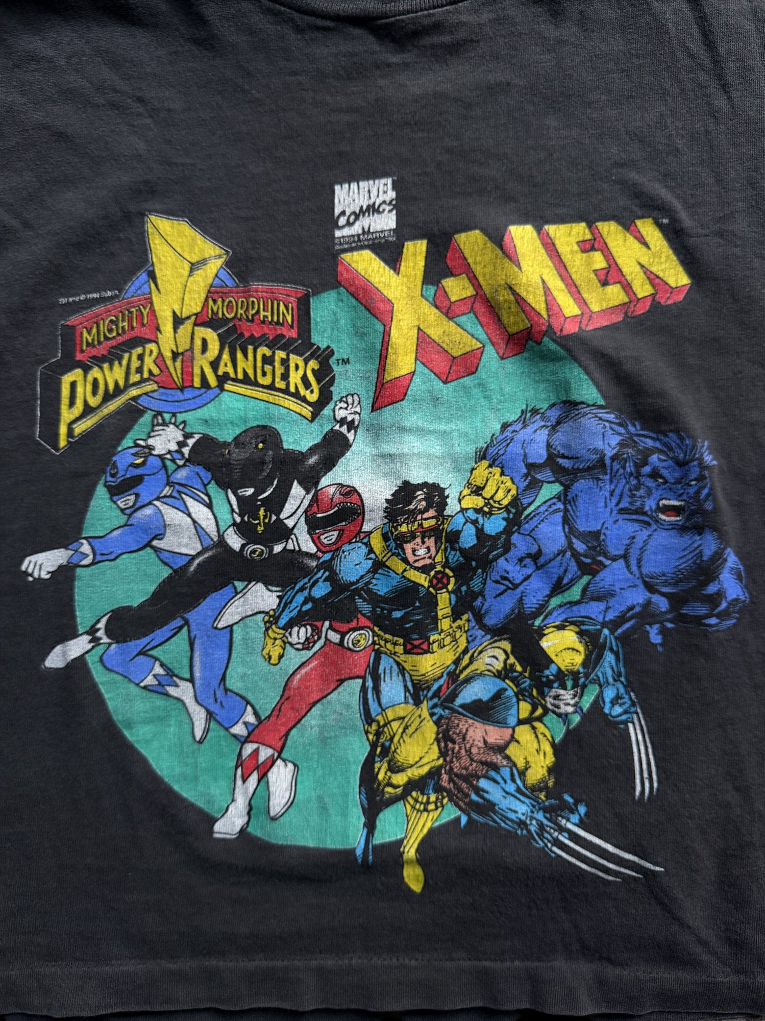 90' X-Men Power Rangers Graphic Tee