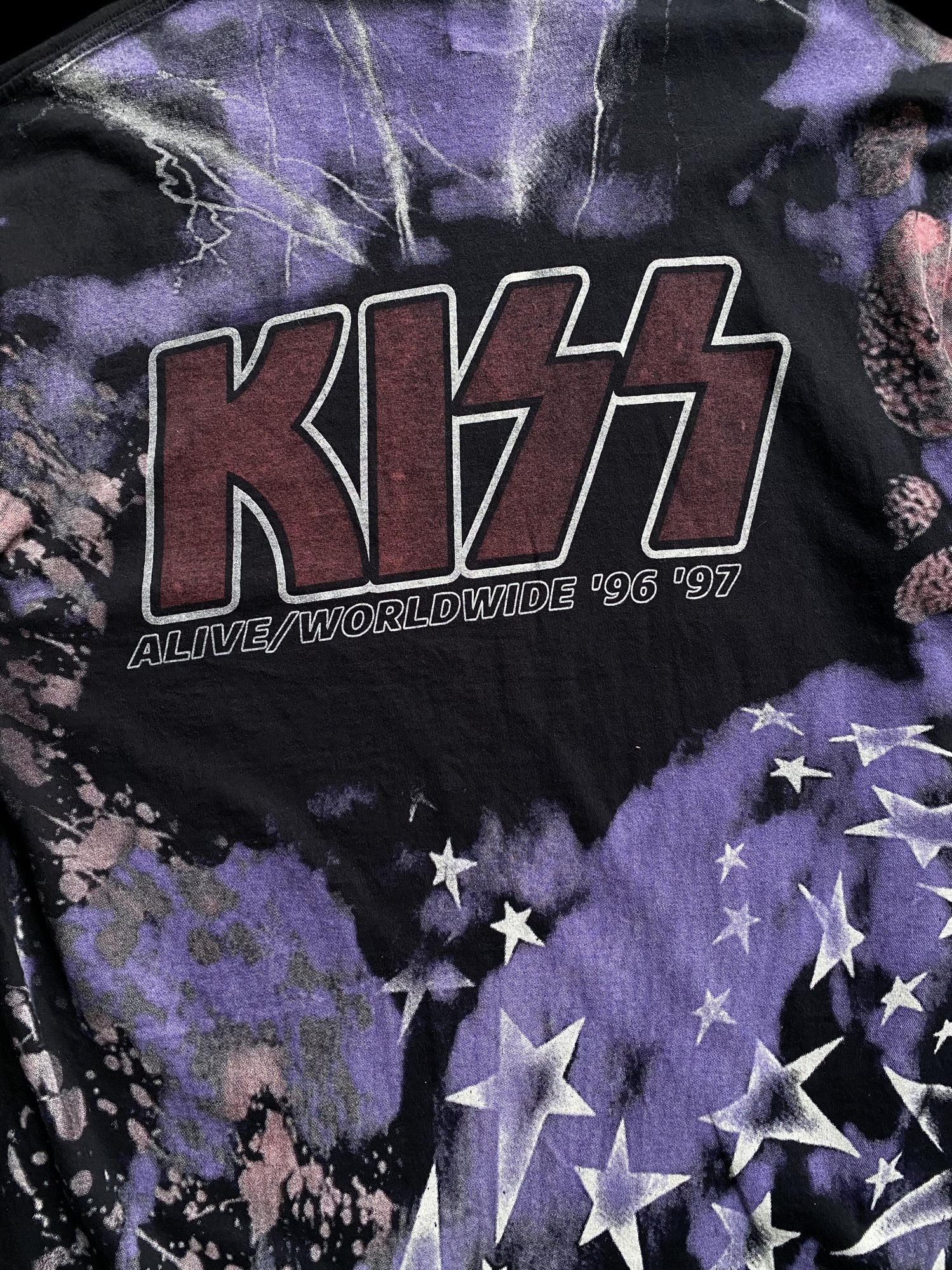 Vintage Reprint KISS 90's Alive Worldwide Tour Graphic T-Shirt Black