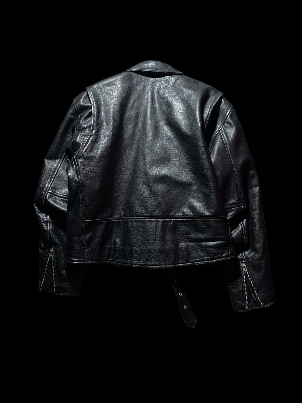 JTS Biker Leather Jacket Black