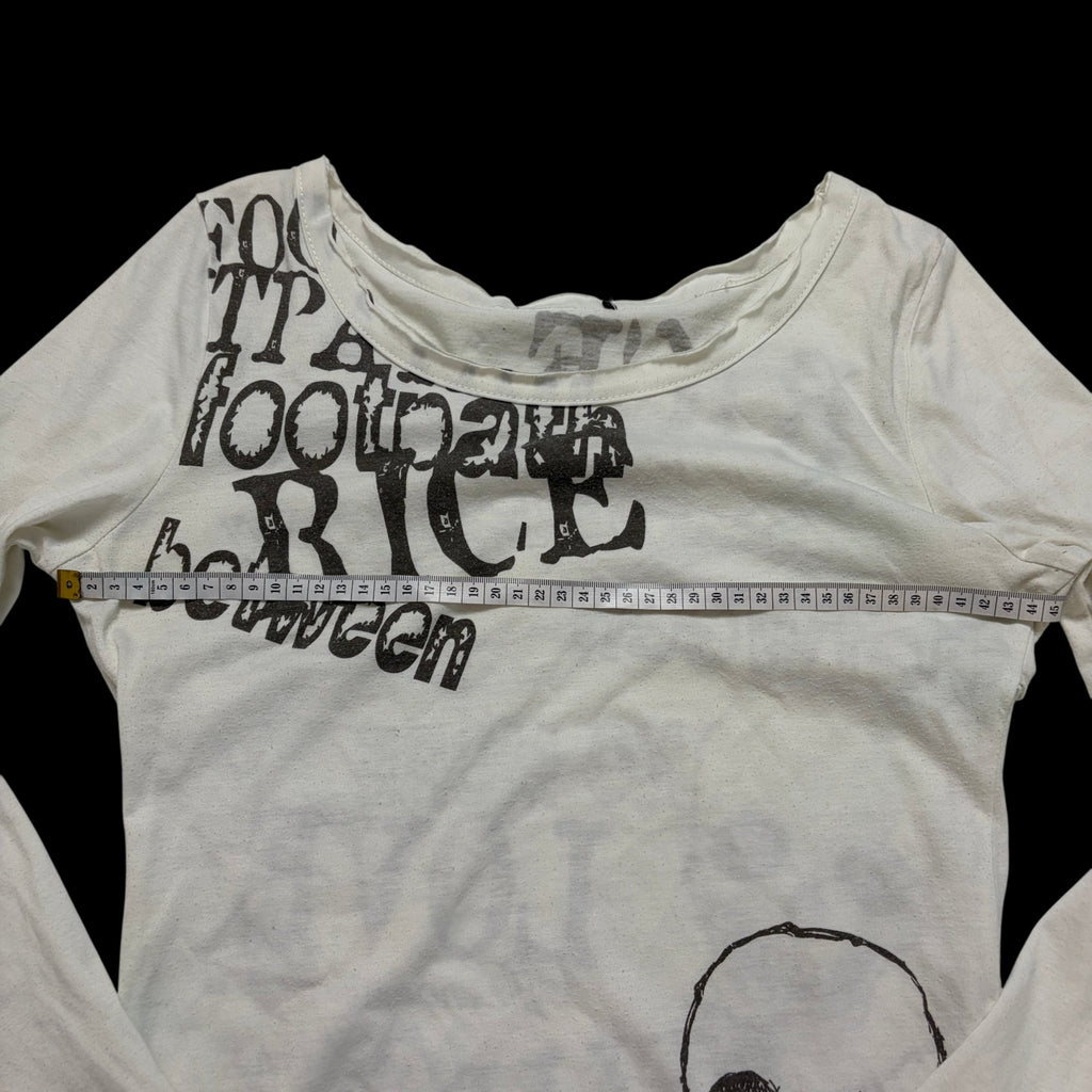 00' Graphic Skull Design Long Sleeve Tee