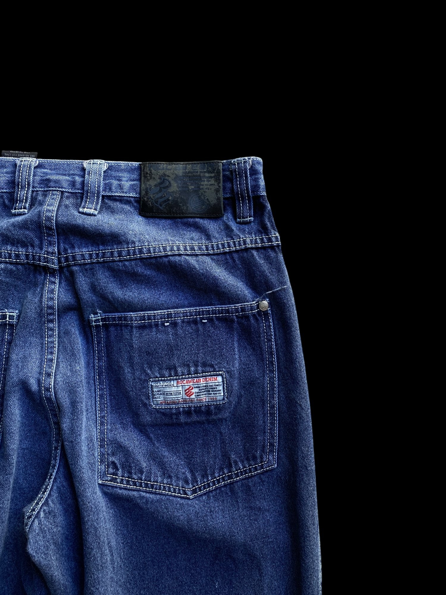 Rocawear Wide Leg Denim Jeans Blue