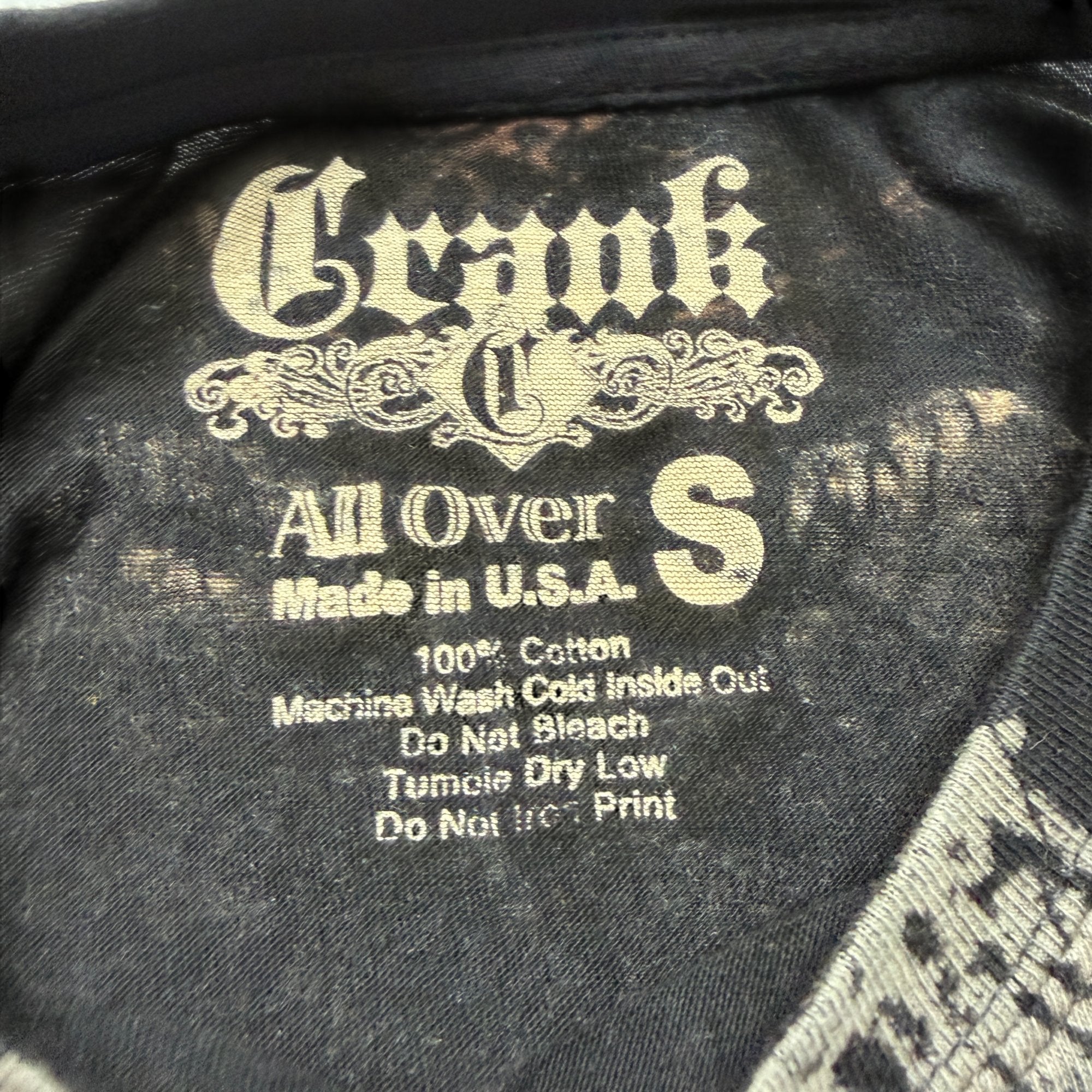 Crank All Over Graphic Short Sleeve T-Shirt Black