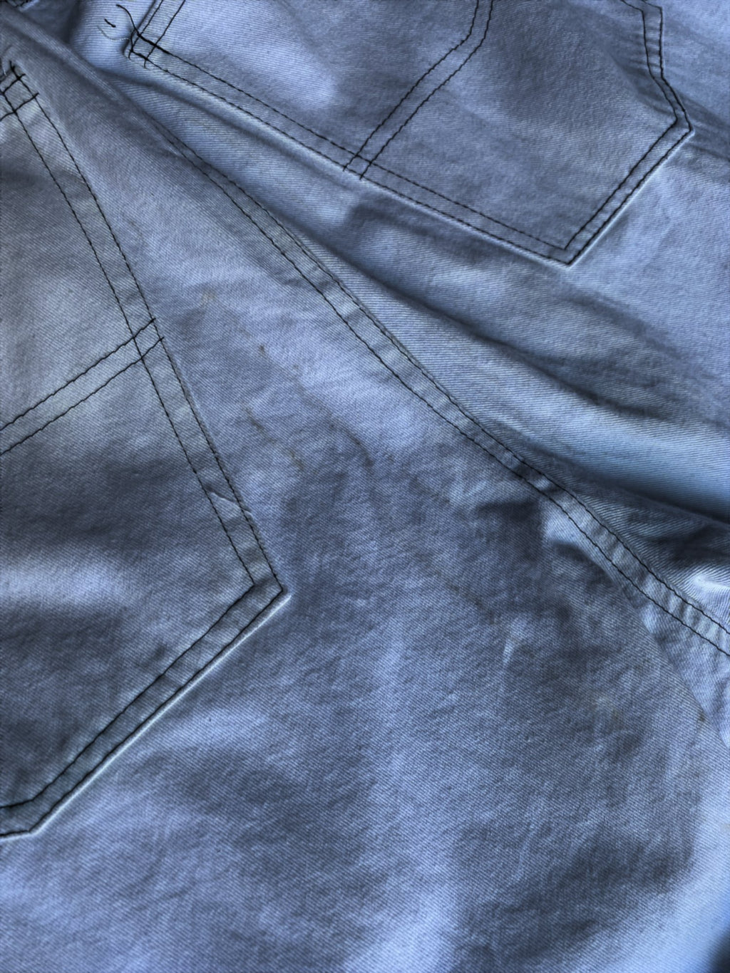 Two-Tone Convertible Trousers with Zip-Off Feature White