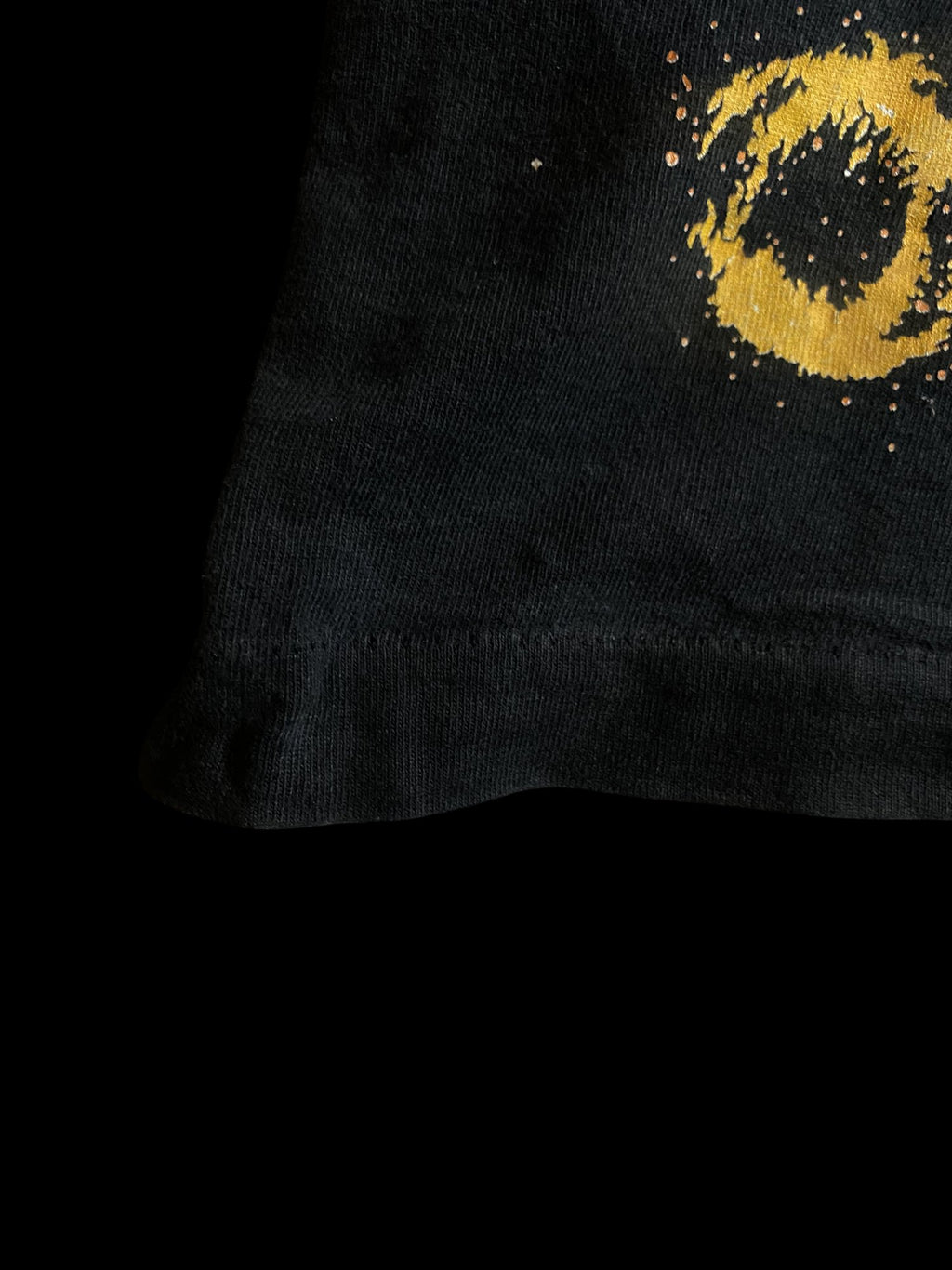 Vintage Fruit of the Loom Space Graphic T-Shirt Black