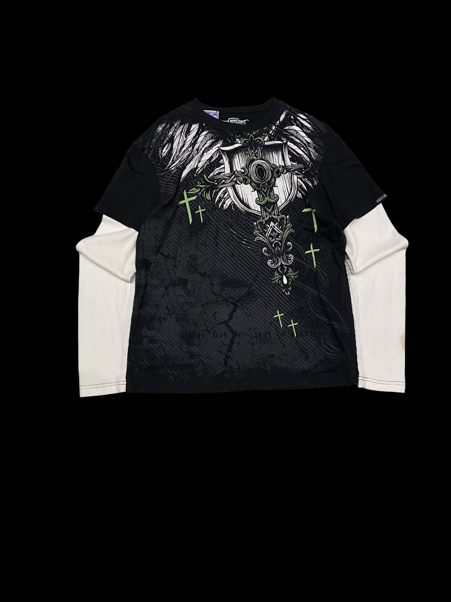 MMA Elite Graphic Long Sleeve T-Shirt Black