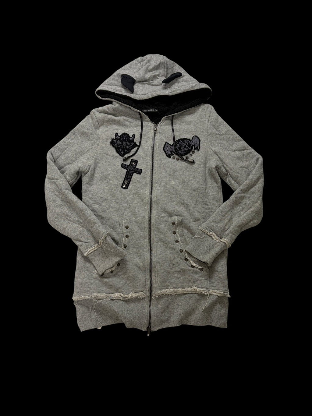 00' Ghost of Harlem Graphic Full-Zip Hoodie