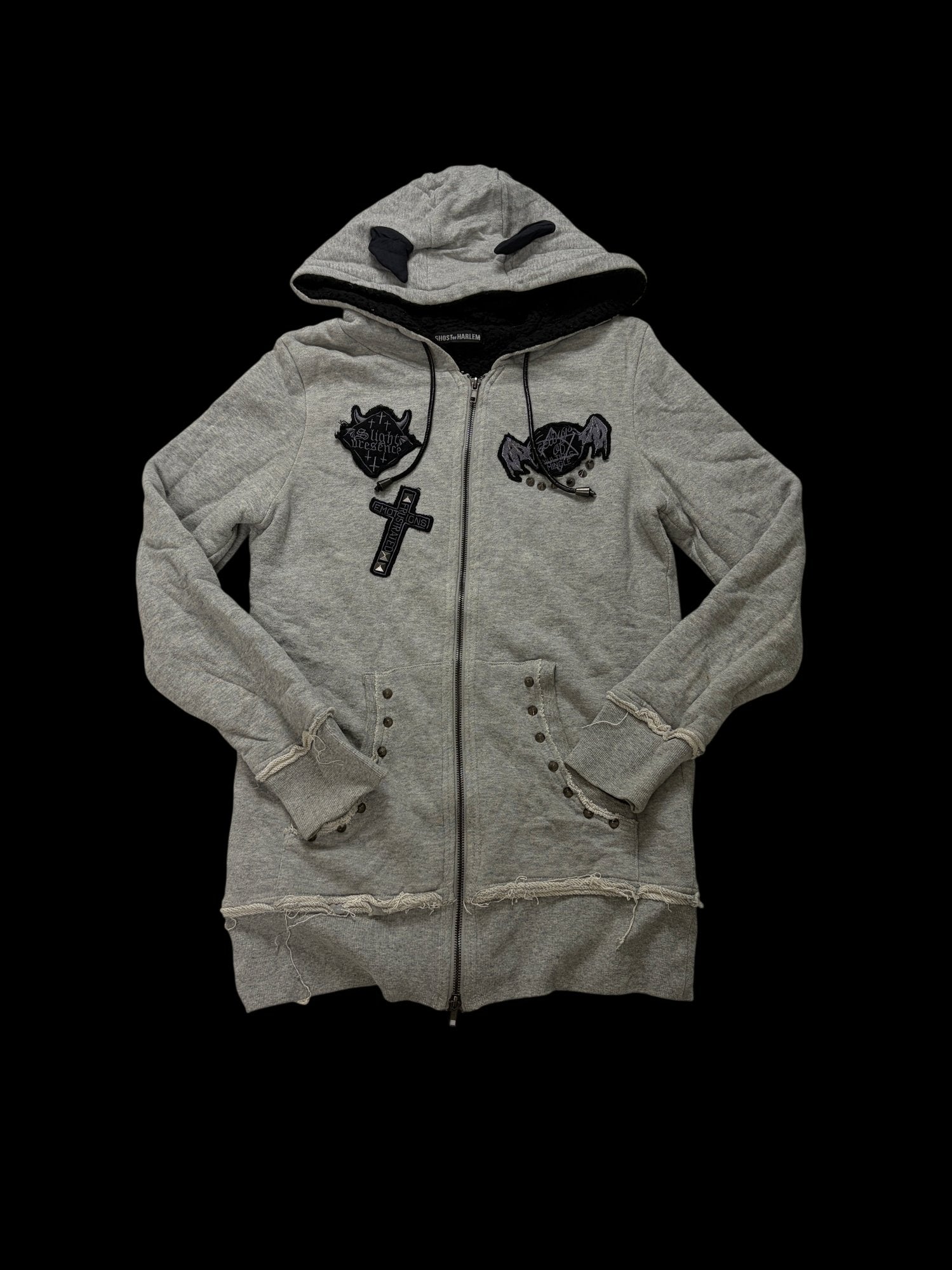 00' Ghost of Harlem Graphic Full-Zip Hoodie