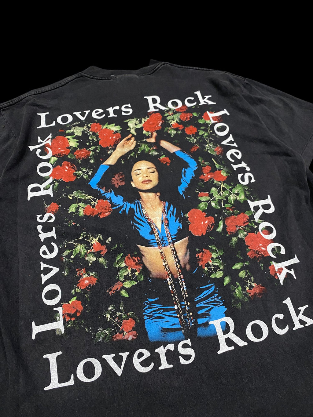 Vintage Reprint 90's Sade Lovers Rock Graphic Band T-shirt Black