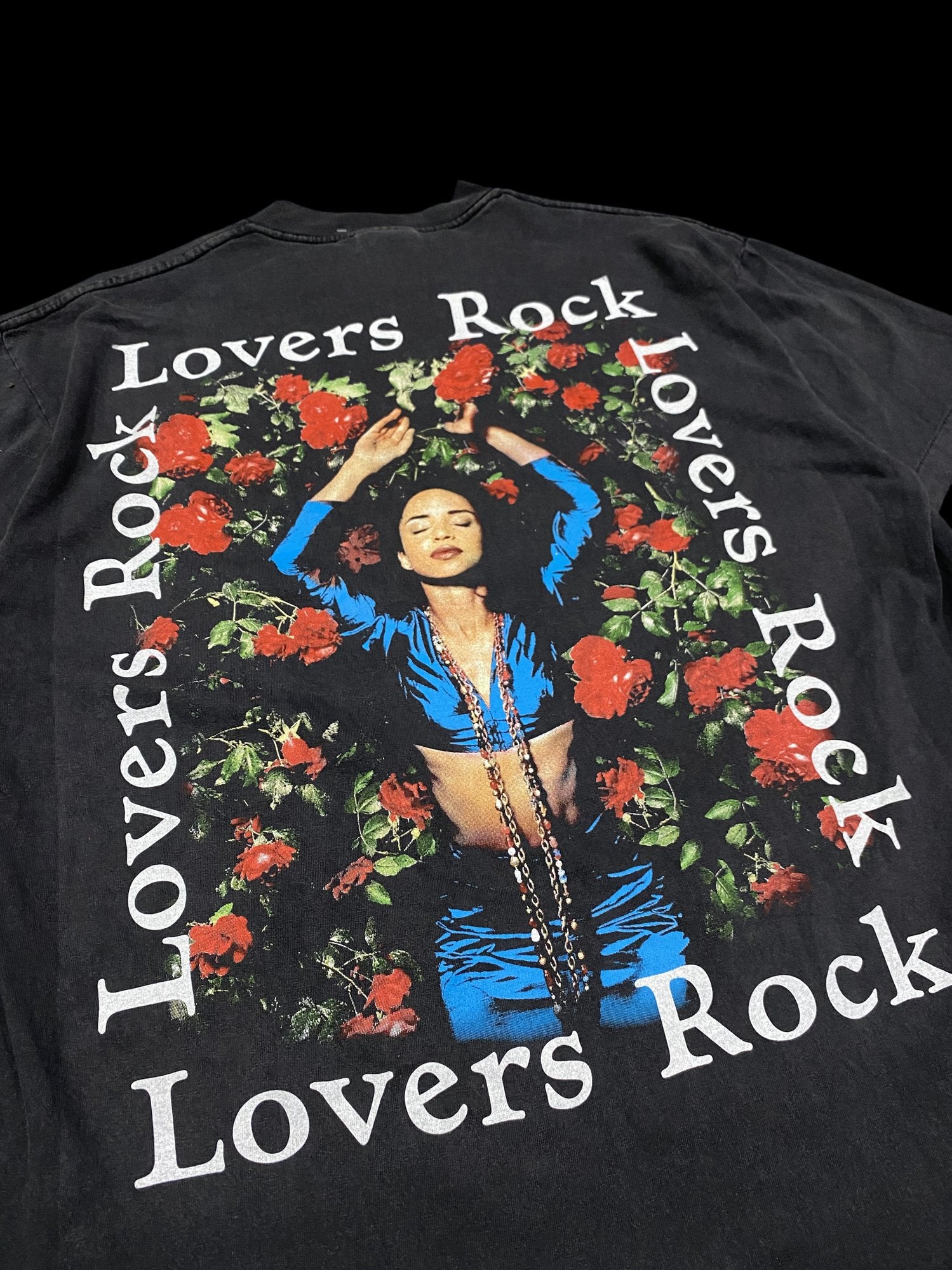 Vintage Reprint 90's Sade Lovers Rock Graphic Band T-shirt Black