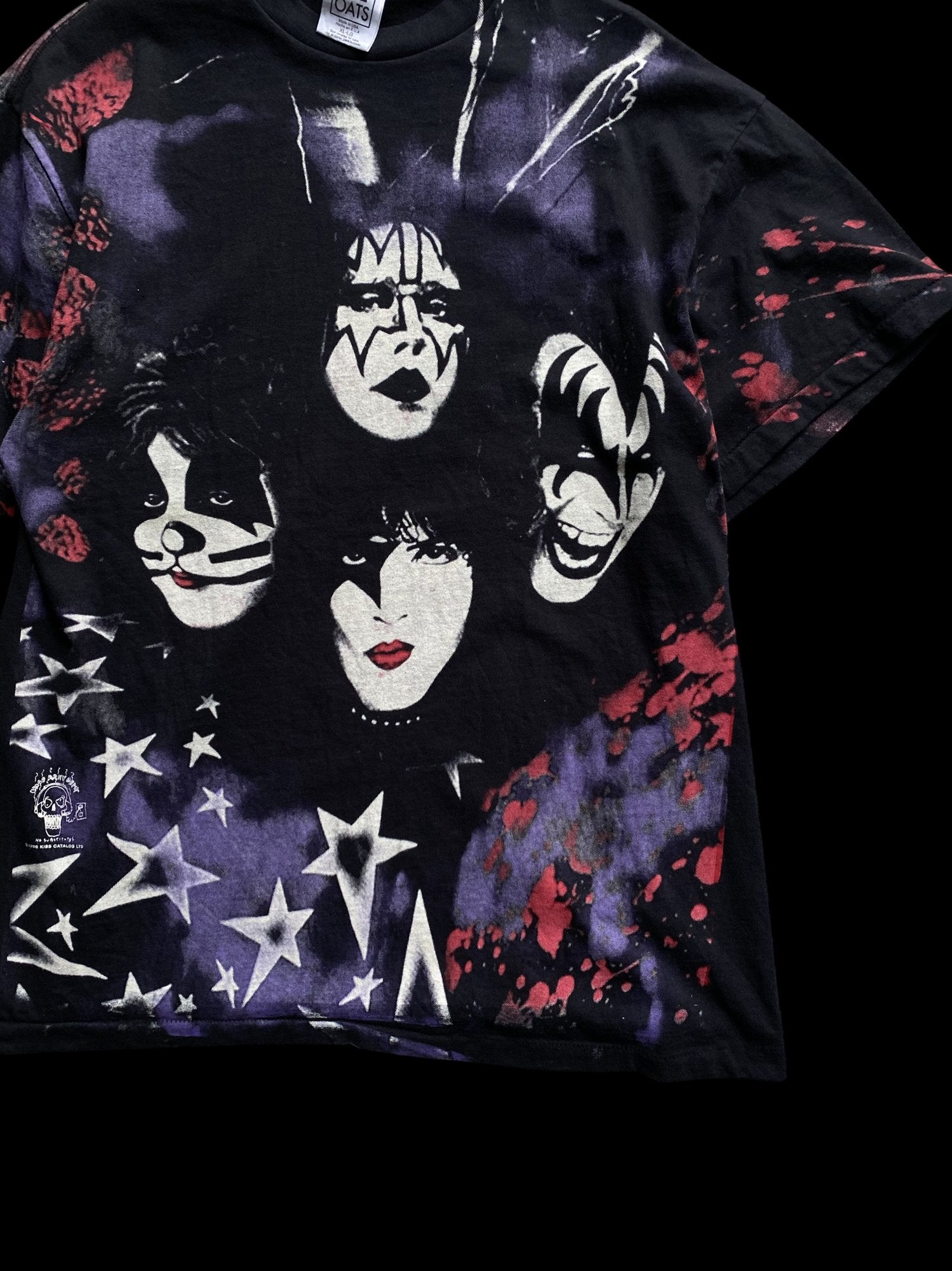 Vintage Reprint KISS 90's Alive Worldwide Tour Graphic T-Shirt Black
