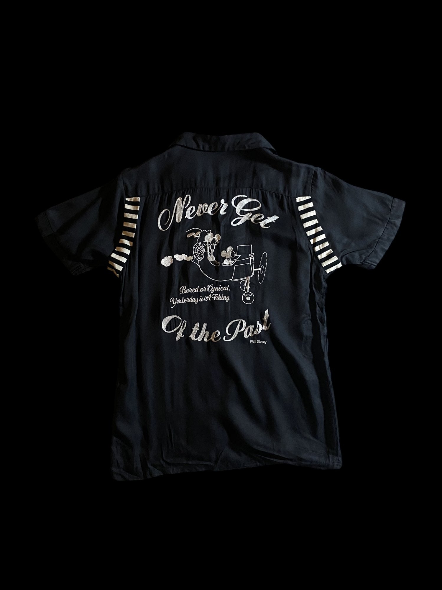 PlaneCrazy Embroidered Short Sleeve Shirt Black