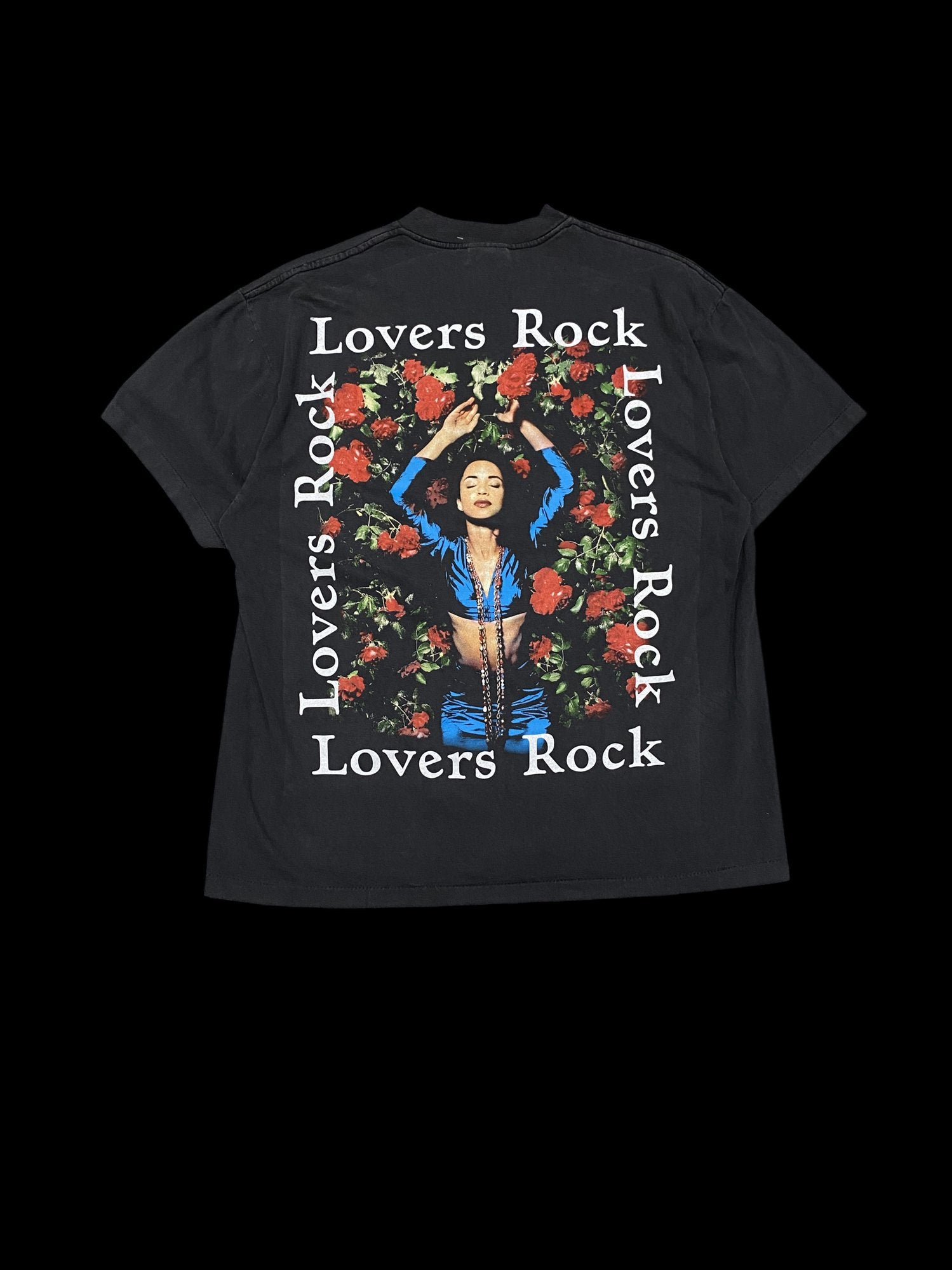 Vintage Reprint 90's Sade Lovers Rock Graphic Band T-shirt Black