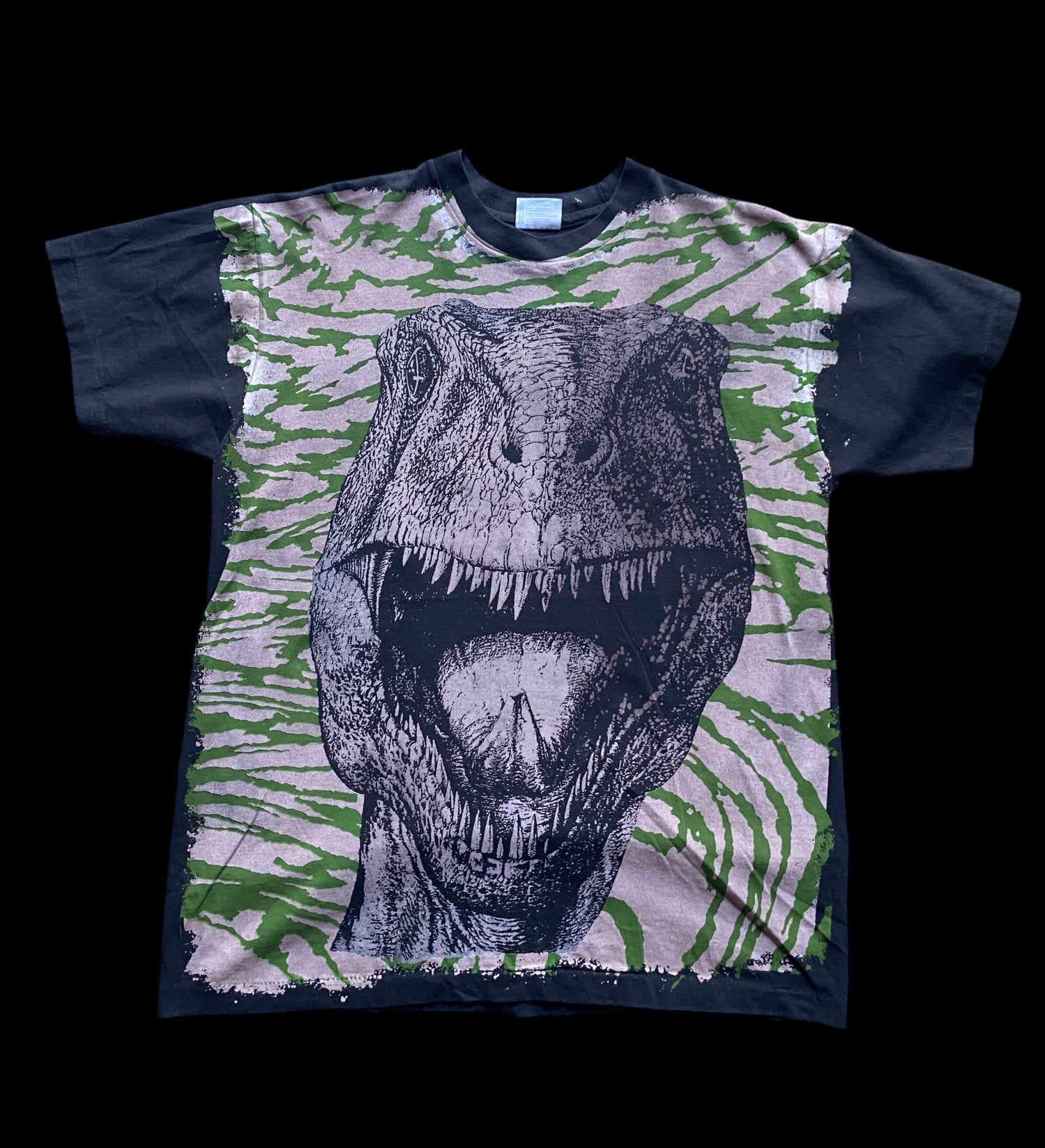 93' Hanes Jurassic Park Promo Graphic T-Shirt Black