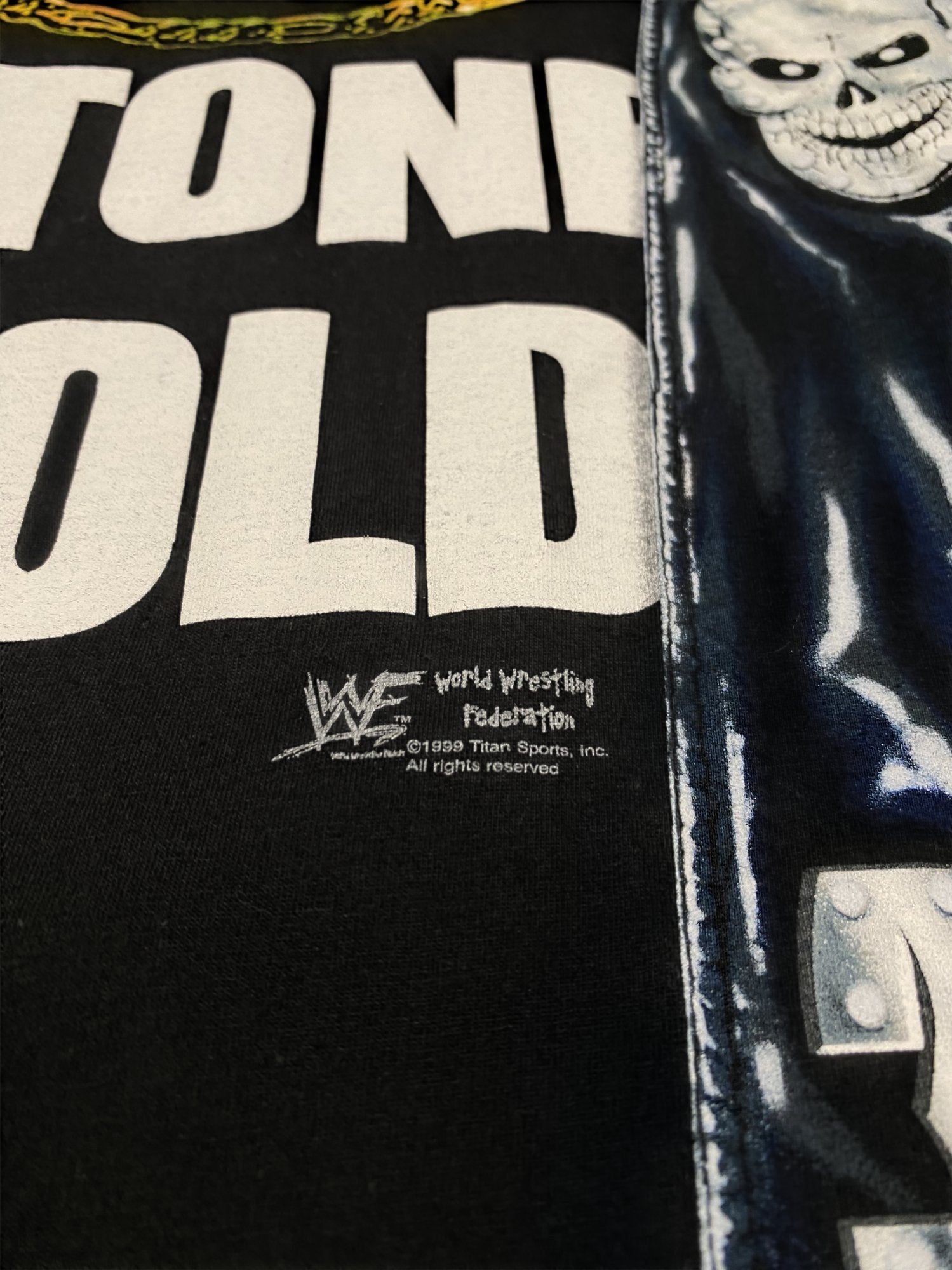 Vintage 1999 WWF Stone Cold Steve Austin Graphic T-Shirt Black