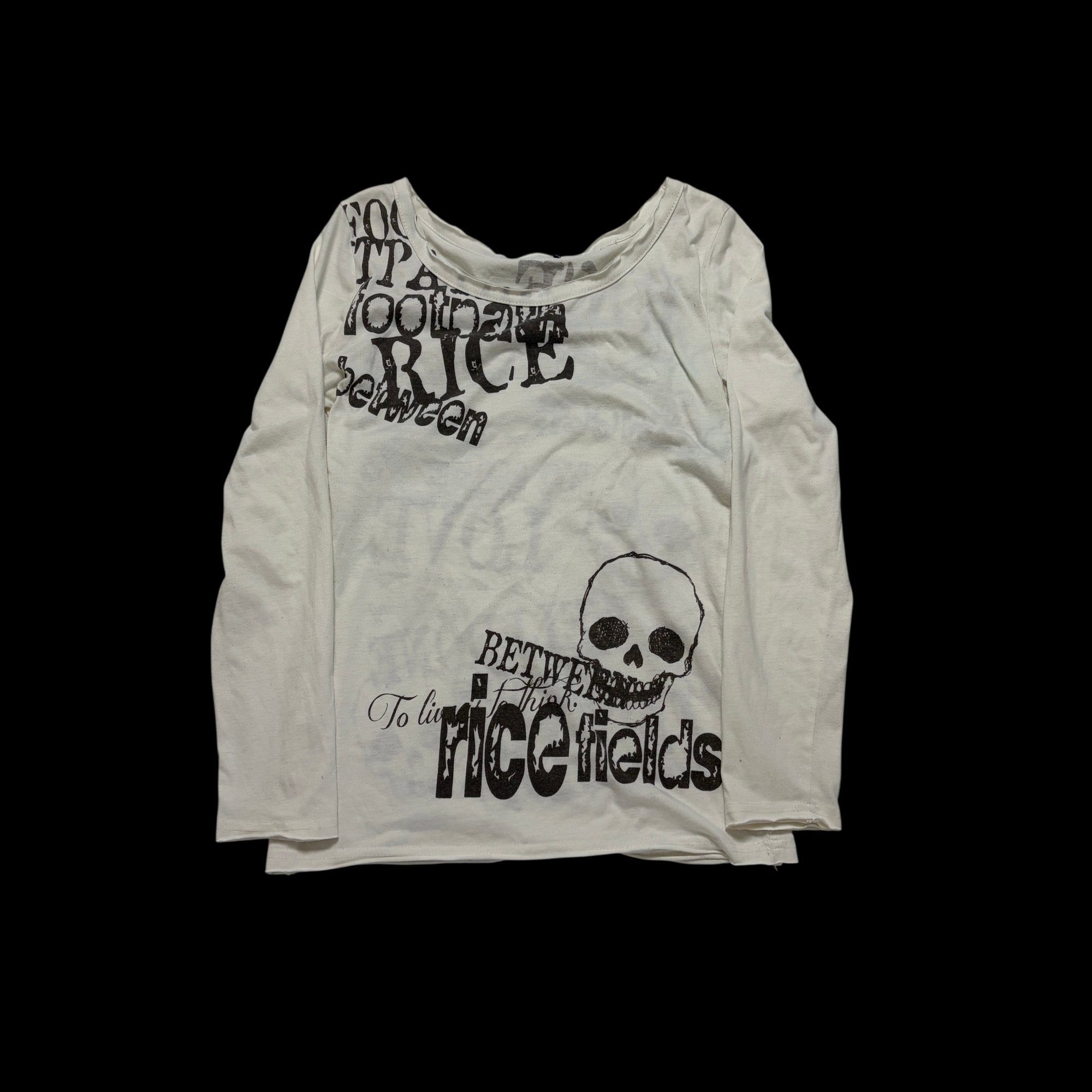 00' Graphic Skull Design Long Sleeve Tee
