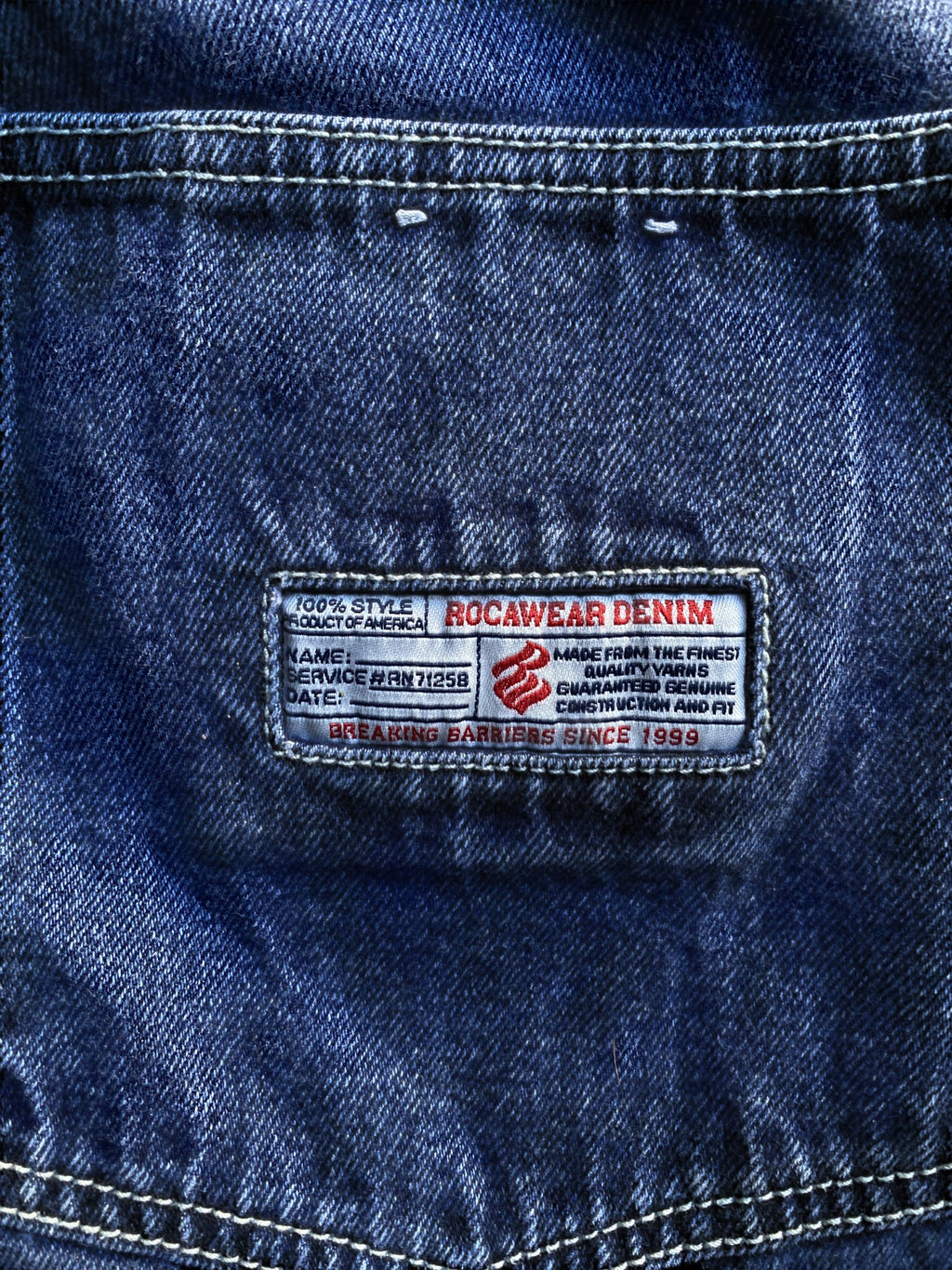 Rocawear Wide Leg Denim Jeans Blue