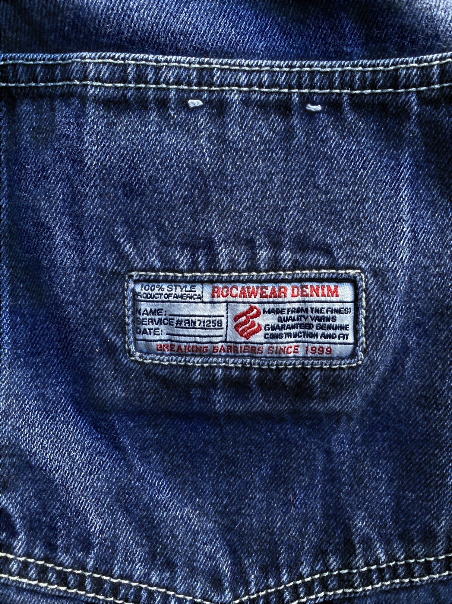 Rocawear Wide Leg Denim Jeans Blue