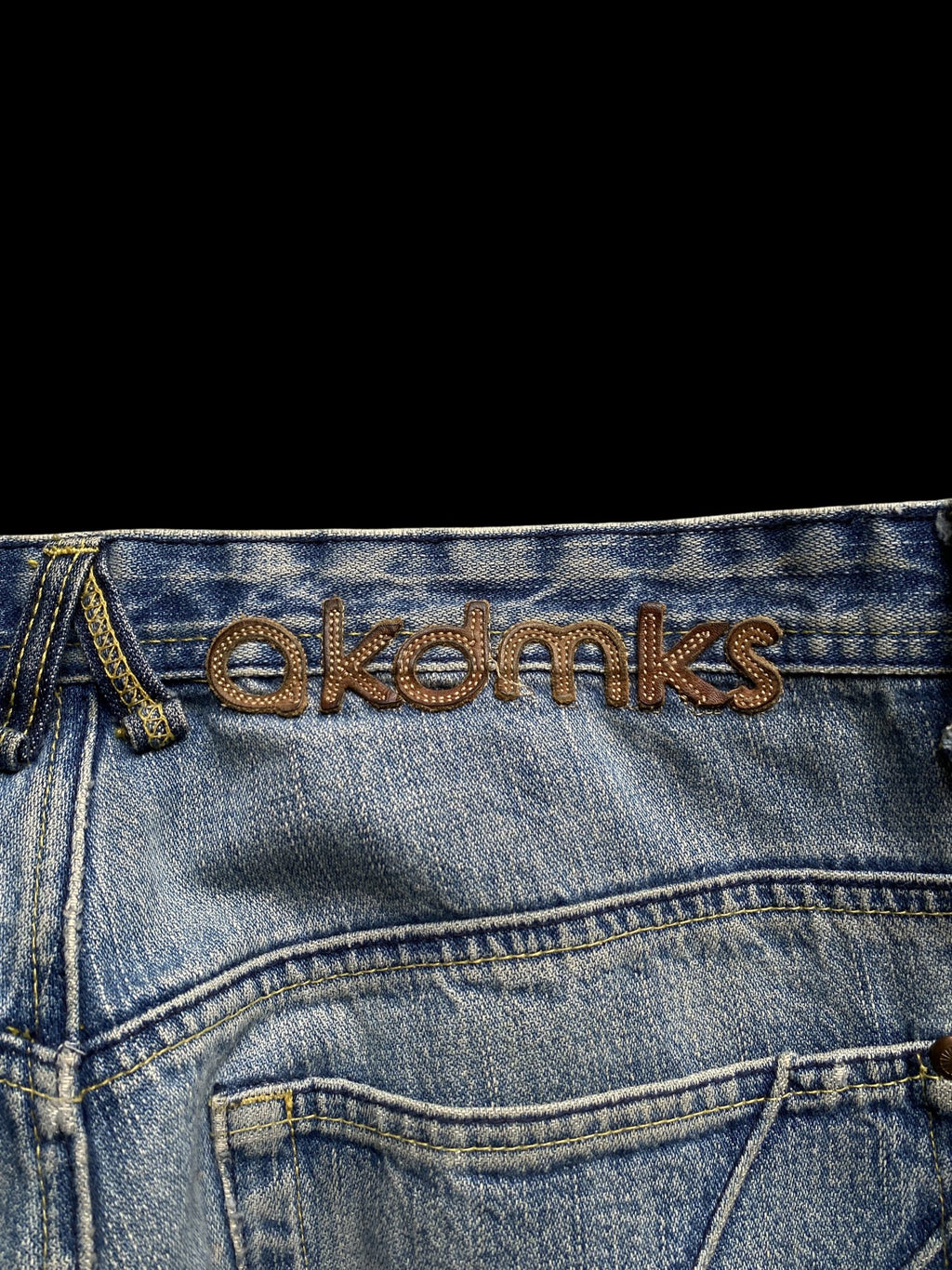 Akademiks Distressed Denim Wide Leg Jeans Blue