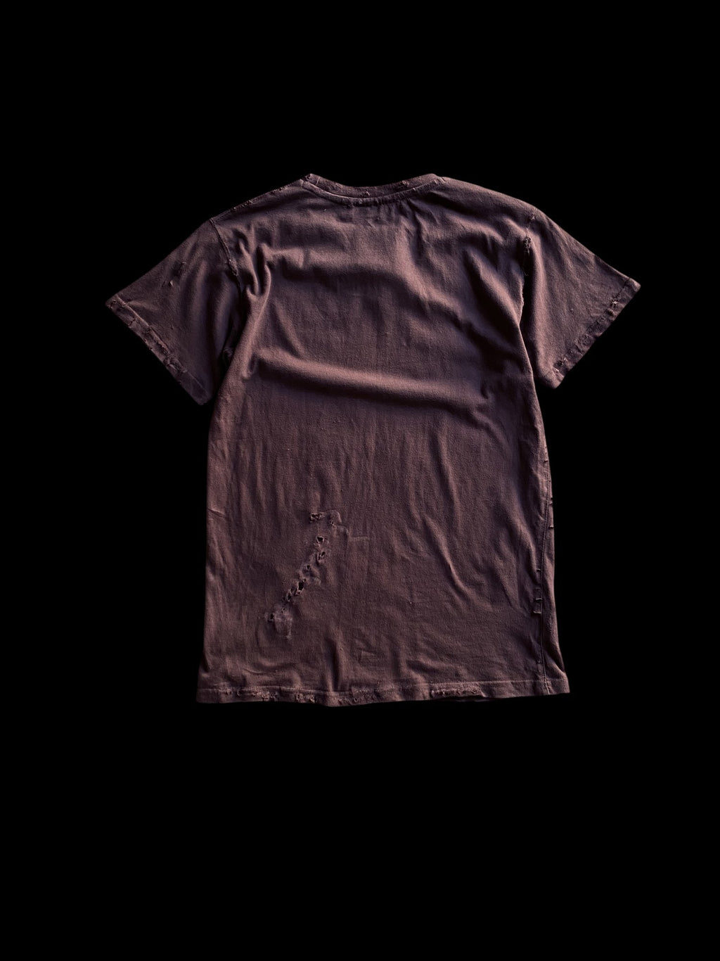 Bunny Killer Graphic Distressed T-Shirt Brown